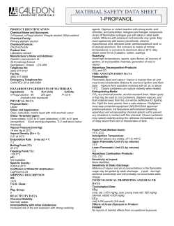 material safety data sheet 1-propanol