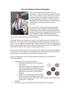 How to Sew Buttons on Pants for Suspenders You`ve decided you`d