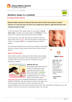 Newborn sleep: in a nutshell
