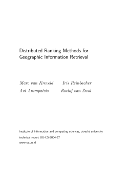 Distributed Ranking Methods for Geographic Information Retrieval