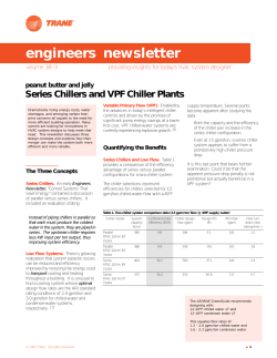 Series Chillers and VFP Chiller Plants