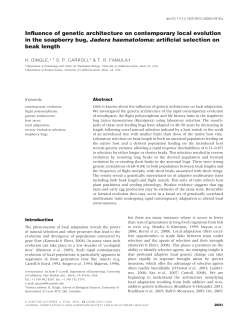 Influence of genetic architecture on contemporary local evolution in