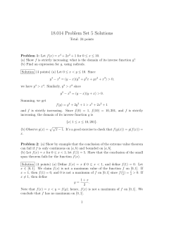 18.014 Calculus with Theory, Problem Set Solutions 5