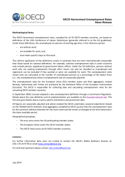 OECD Harmonised Unemployment Rates News Release