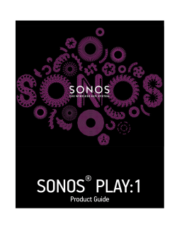 SONOS PLAY:1 - SmartThings Support