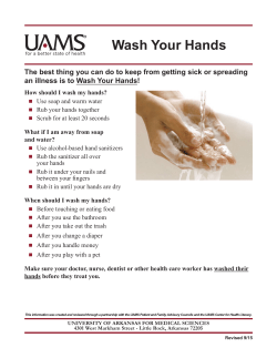 Wash Your Hands - UAMS Center for Health Literacy