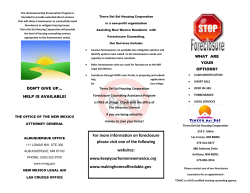 Foreclosure Counseling Assistance Program Brochure