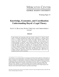 Knowledge, Economics, and Coordination