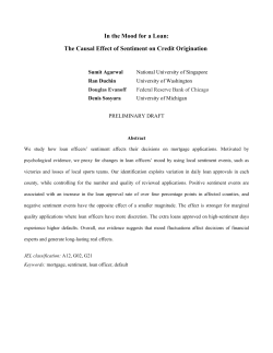 In the Mood for a Loan: The Causal Effect of Sentiment on Credit