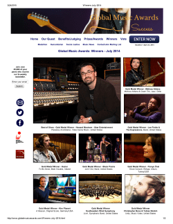 Global Music Awards - University of Vermont