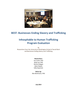 BEST: Businesses Ending Slavery and Trafficking Inhospitable to