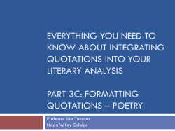 PART 3C: Poetry - Napa Valley College