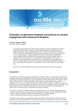 Evaluation of alternative feedback mechanisms on student