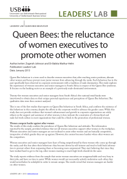 Queen Bees - University of Stellenbosch Business School