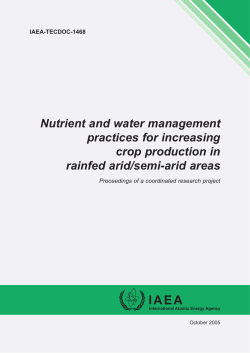 Nutrient and water management practices for