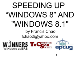 speeding up "windows 8"