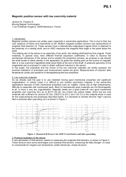 Magnetic position sensor with low coercivity material