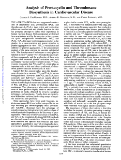 Analysis of Prostacyclin and Thromboxane