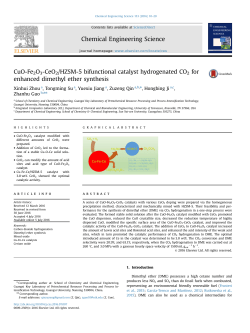CuO-Fe2O3-CeO2/HZSM-5 bifunctional catalyst hydrogenated CO2