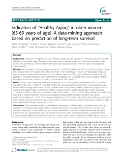 Indicators of "Healthy Aging" in older women (65