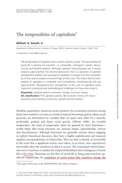 The temporalities of capitalism