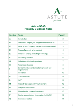 24 SSAS Property Guidance Notes