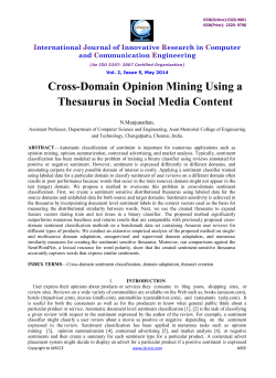 Cross-Domain Opinion Mining Using a Thesaurus in