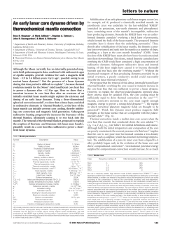 An early lunar core dynamo driven by thermochemical mantle