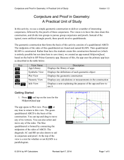 Conjecture and Proof in Geometry