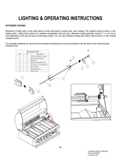 Rotisserie Instruction Manual