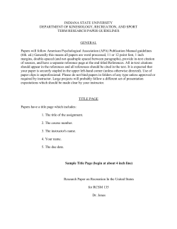KRS Term Paper Guidelines - Indiana State University