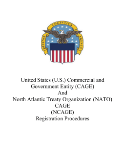 CAGE (NCAGE) - DoD Procurement Toolbox