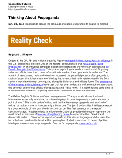 Thinking About Propaganda