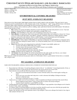 Environmental Control Measures - Chester County Otolaryngology
