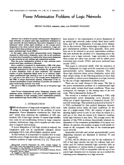 Power Minimization Problems of Logic Networks