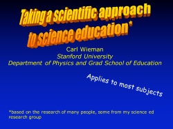 Taking a Scientific Approach to Science Education