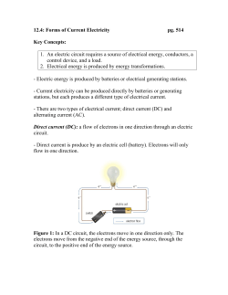 Ch 12.4 Forms of Current Electricity