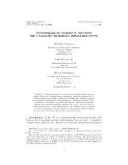 CONVERGENCE TO STATIONARY SOLUTIONS FOR A