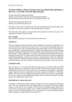 The Role of Milk in a Dietary Strategy to Increase Muscle Mass and