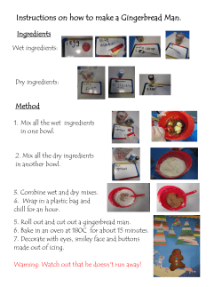 Gingerbread Man recipe instructions