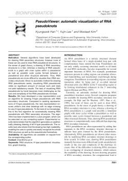 PseudoViewer: automatic visualization of RNA pseudoknots