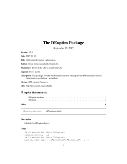 The DEoptim Package