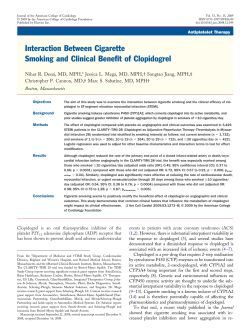 Interaction Between Cigarette Smoking and Clinical Benefit