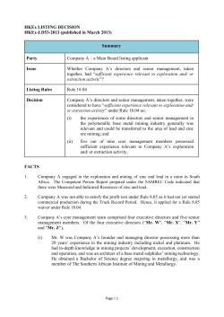 HKEx LISTING DECISION HKEx-LD53