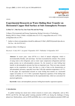 Experimental Research on Water Boiling Heat Transfer on