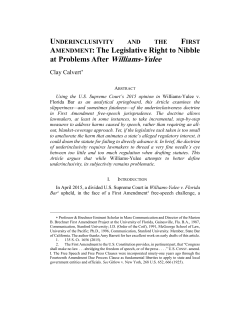 The Legislative Right to Nibble at Problems After Williams