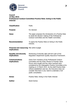 Item 7 PCC Practice Note on Acting in the Public Interest