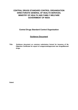 Guidance Documents for Export NOC