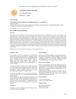 ayurvedic management of uterine polyp: a case study