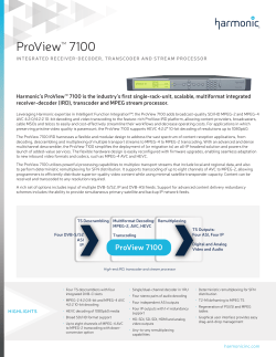 ProView 7100 - Harmonic Inc